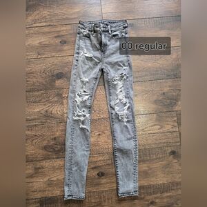 Distressed Gray Women's Jeans